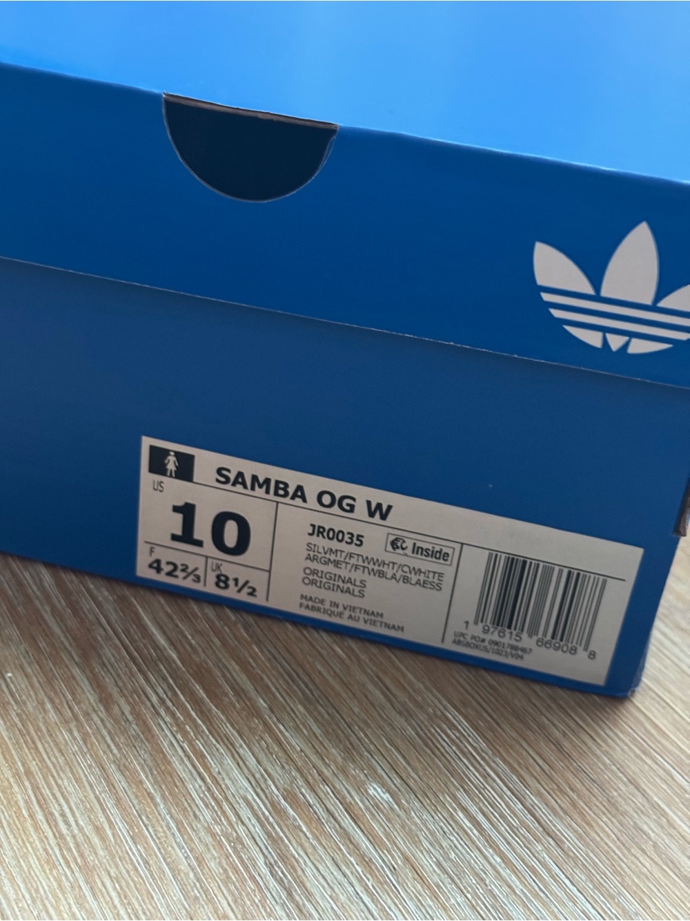 Adidas Samba OG Metallic Silver Leather Sneakers - Picture 8 of 10